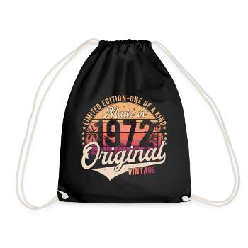 1972 Vintage Born Vintage Cadeau d’anniversaire - Sac de sport léger - noir - Devant