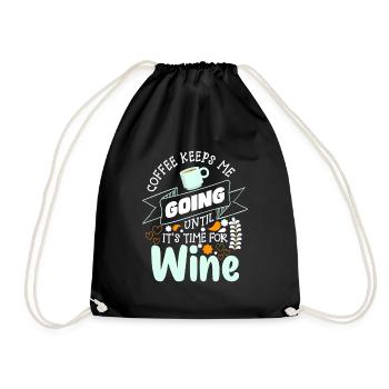 Coffee Cup Early Riser Drink - Drawstring Bag - black - Front