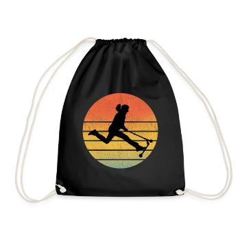 Stunt Scooter Freestyle Scootering Riding Vintage - Drawstring Bag - black - Front