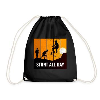 Stunt Scooter Freestyle Scootering Riding - Drawstring Bag - black - Front
