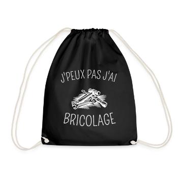 J'Peux Pas J'Ai Bricolage - Sac de sport léger - noir - Devant