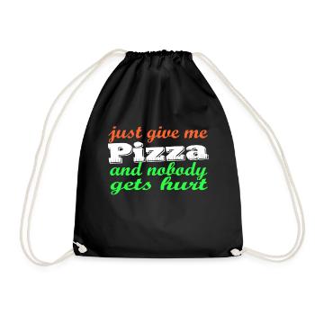 pizza mal - Sac de sport léger - noir - Devant