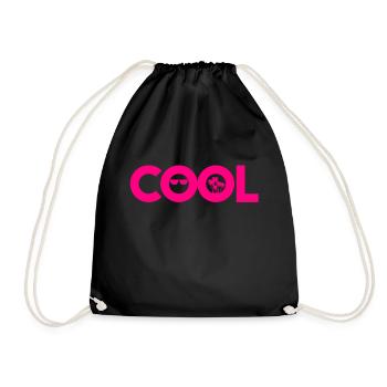 cool sonnenbrille pink - Turnbeutel - Schwarz - Vorne