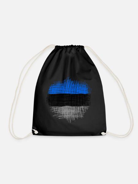 estonia - Turnbeutel - Schwarz