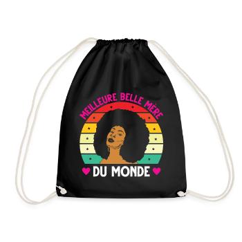 Meilleure belle mère monde vintage femme noire - Sac de sport léger - noir - Devant