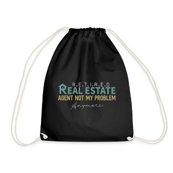 Real Estate Agent Broker Profession Real Estate - Drawstring Bag - black - Front