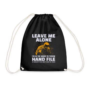 Weld Welding Welder Metal Construction Ironworker - Drawstring Bag - black - Front