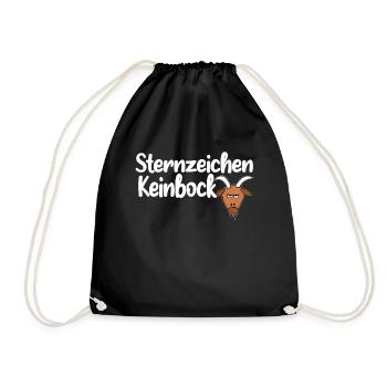 sternzeichen keinbock - Turnbeutel - Schwarz - Vorne