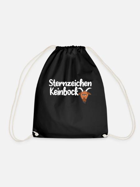 sternzeichen keinbock - Turnbeutel - Schwarz