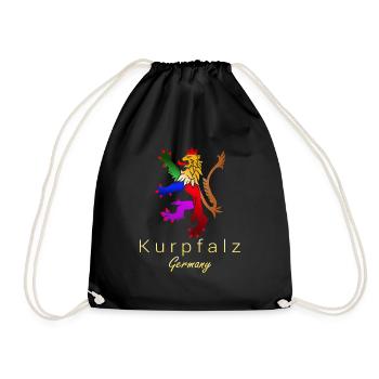 Kurpfalz Lion Heidelberg Germany - Gift - Drawstring Bag - black - Front