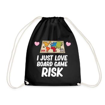 Risk - I just love board game risk - Drawstring Bag - black - Front