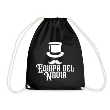 Equipo Del Novio Groom's Team Wedding Groomsmen - Drawstring Bag - black - Front
