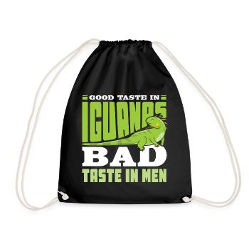 Good Taste in Iguanas bad taste in men - Turnbeutel - Schwarz - Vorne
