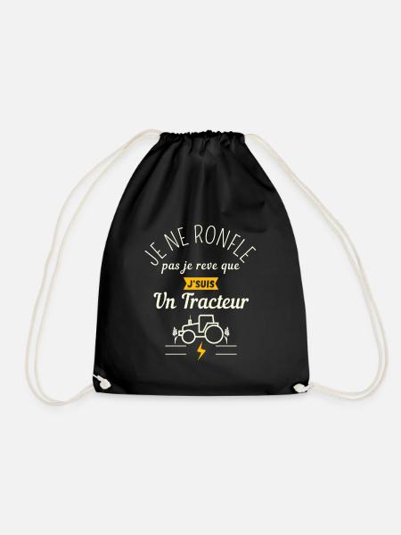 Je ne ronfle pas je rêve que je suis un tracteur - Sac de sport léger - noir