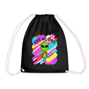 Donnez-moi de l'espace T-shirt coloré Design - Sac de sport léger - noir - Devant