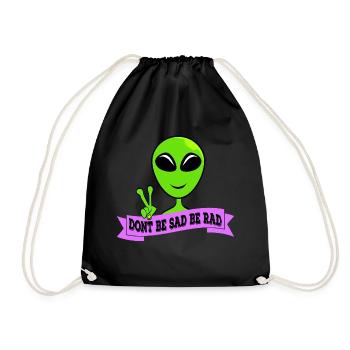 Ne soyez pas triste signe de paix Design T-shirt - Sac de sport léger - noir - Devant