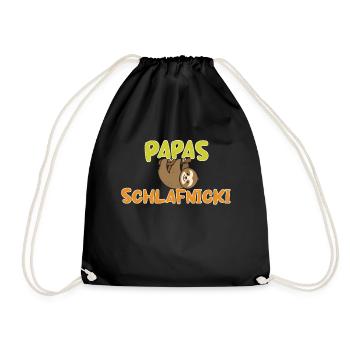 papas schlafnicki - Turnbeutel - Schwarz - Vorne