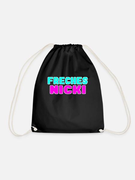 freches nicki neon Farben - Turnbeutel - Schwarz