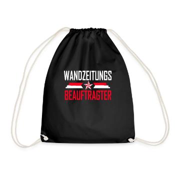 wandzeitungsbeauftragter - Turnbeutel - Schwarz - Vorne