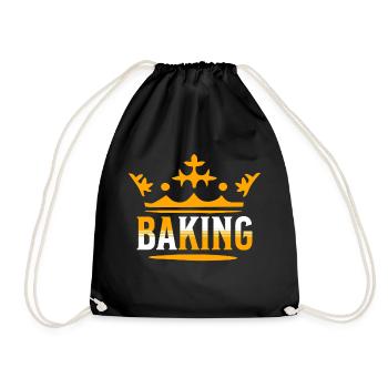 Bake - Drawstring Bag - black - Front