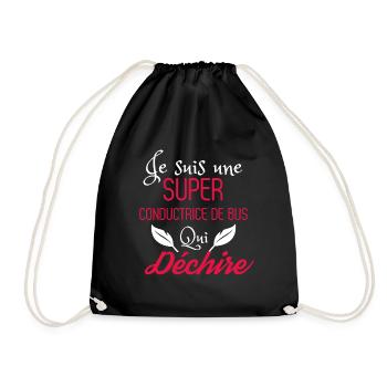 Super Conductrice de Bus qui Déchire - Sac de sport léger - noir - Devant