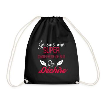 Super Chauffeuse de Bus qui Déchire - Sac de sport léger - noir - Devant