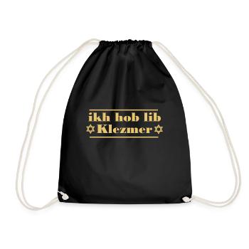 ikh hob lib klezmer - Turnbeutel - Schwarz - Vorne