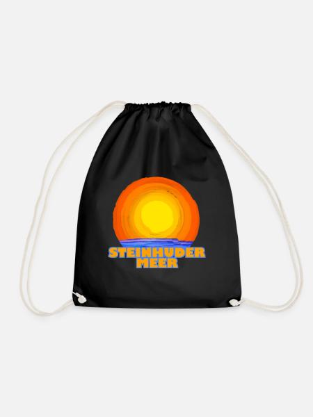 Steinhuder Meer Sonnenuntergang - Turnbeutel - Schwarz