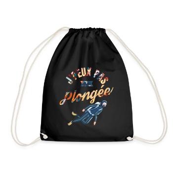 J'Peux pas j'ai Plongée - Sac de sport léger - noir - Devant