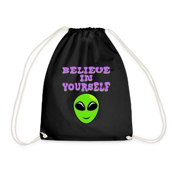 Believe In Yourself Motivational T-shirt Design - Turnbeutel - Schwarz - Vorne