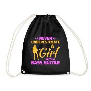 Basse Guitariste Musicien Musicien Bassiste Funny - Sac de sport léger - noir - Devant