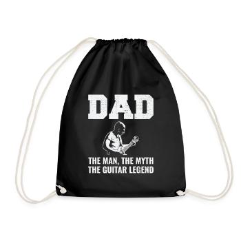 Basse Guitare Papa Musicien Musicien Bassiste Fête des pères - Sac de sport léger - noir - Devant