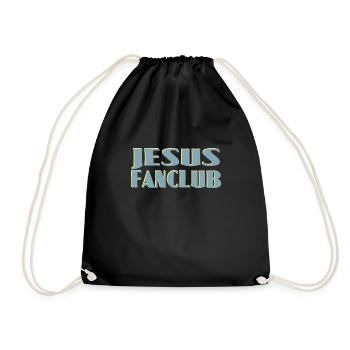 Jesus Fan Club - Drawstring Bag - black - Front