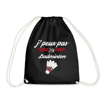 J Peux Pas J Ai badminton - Sac de sport léger - noir - Devant