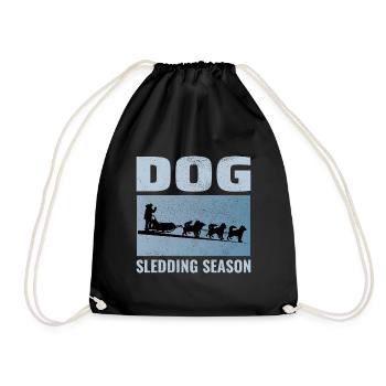Husky Schlitten Hunderennen Alaskan Racers - Turnbeutel - Schwarz - Vorne
