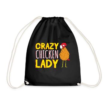 Crazy Chicken Lady Chick Lover? T-shirt design - Drawstring Bag - black - Front