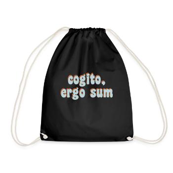 cogito ergo sum - Turnbeutel - Schwarz - Vorne