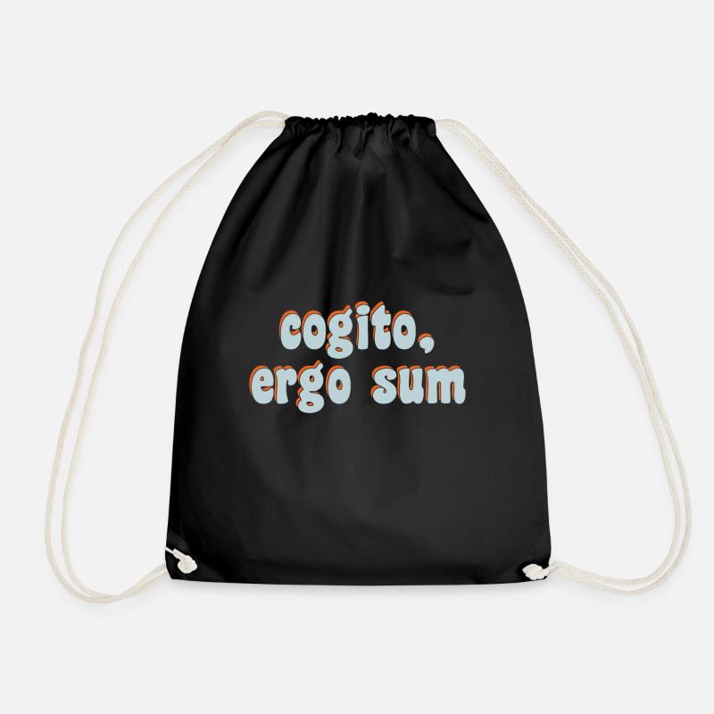 cogito ergo sum - Turnbeutel - Schwarz