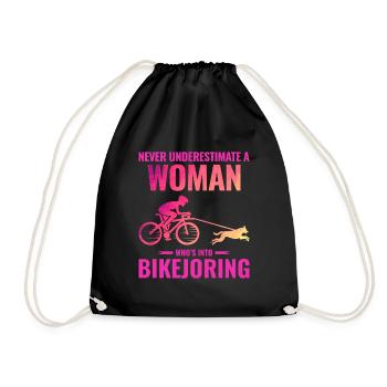 Bikejoring DogScooting Dog Sport Bike Bicycle Ride - Sac de sport léger - noir - Devant