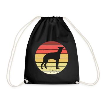 Retro Vintage Paws Animal Dog Design For Paw - Turnbeutel - Schwarz - Vorne