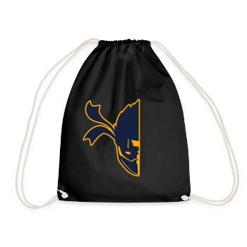 Half Face Ninja Karate Martial Arts Fencer Ninja - Drawstring Bag - black - Front
