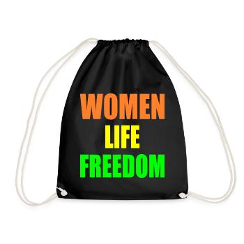Women life freedom - Turnbeutel - Schwarz - Vorne