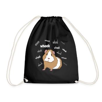 Wheek Mignon Cochon d'Inde Chemise Pour Les - Sac de sport léger - noir - Devant