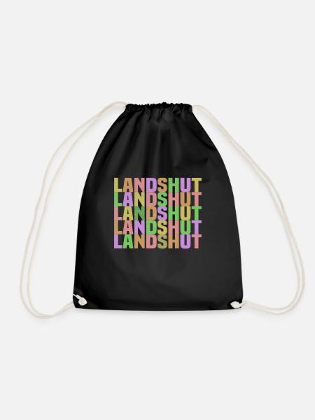 Landshut bunt - Turnbeutel - Schwarz