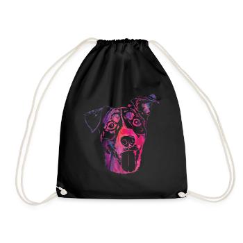 Abstract Paws Animal Dog Design For Paw Owners - Drawstring Bag - black - Front