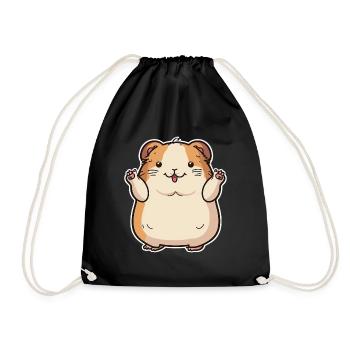 Hamster - Drawstring Bag - black - Front