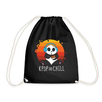 K-pop And Chill Simple Music Top For Musicians - Drawstring Bag - black - Front