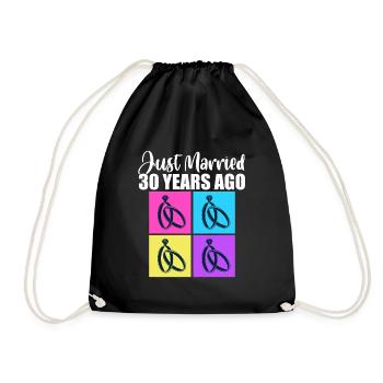 Heart Love Relationship Anniversary Wife Husband - Turnbeutel - Schwarz - Vorne
