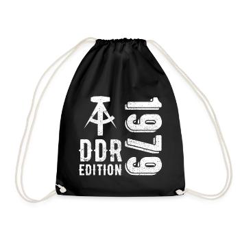 DDR 1979 Edition Geschenk - Turnbeutel - Schwarz - Vorne