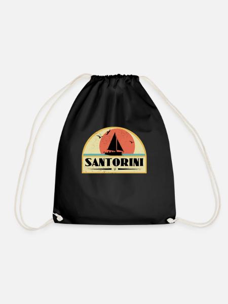 Santorini - Turnbeutel - Schwarz